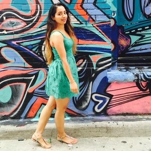 Aeropostale Mini Summer Green Dress